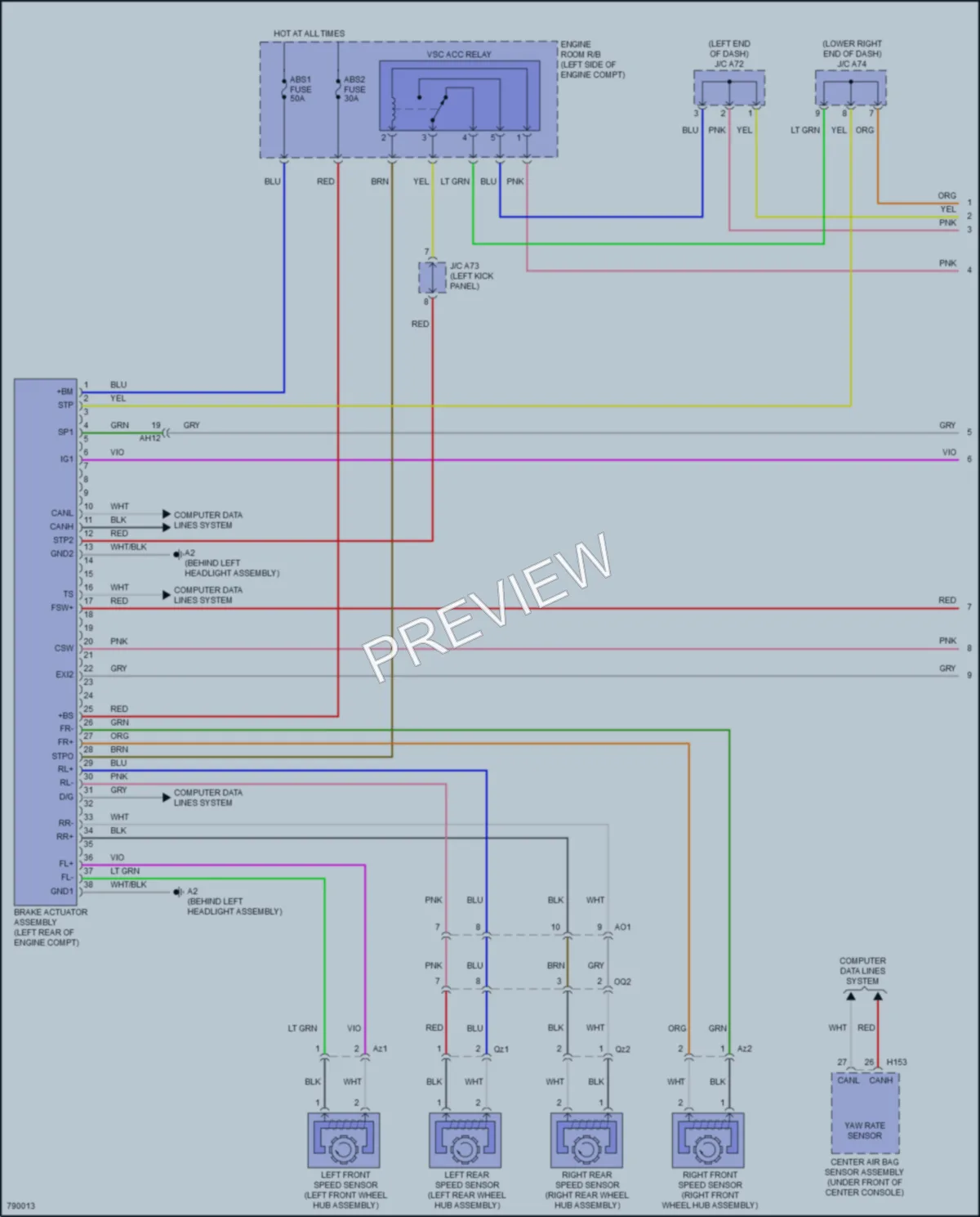 2022 Toyota Sequoia Anti Lock Brakes wiring diagram preview