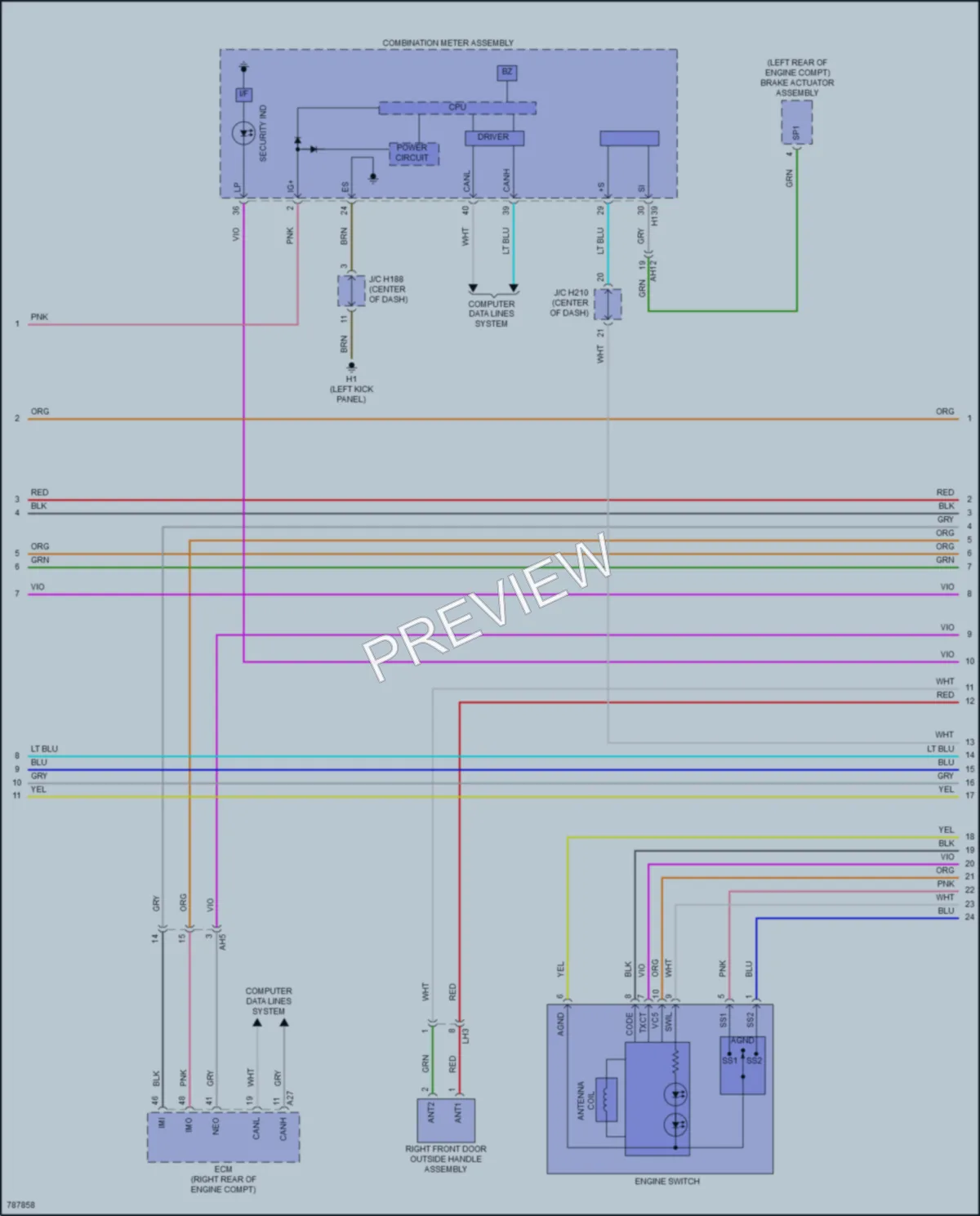 2022 Toyota Sequoia Anti Theft wiring diagram preview