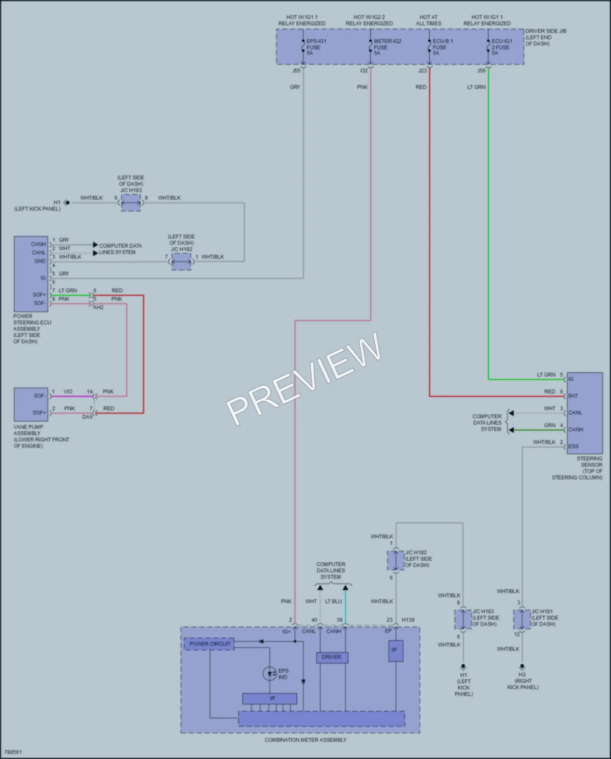 2022 Toyota Sequoia Electronic Power Steering wiring diagram preview