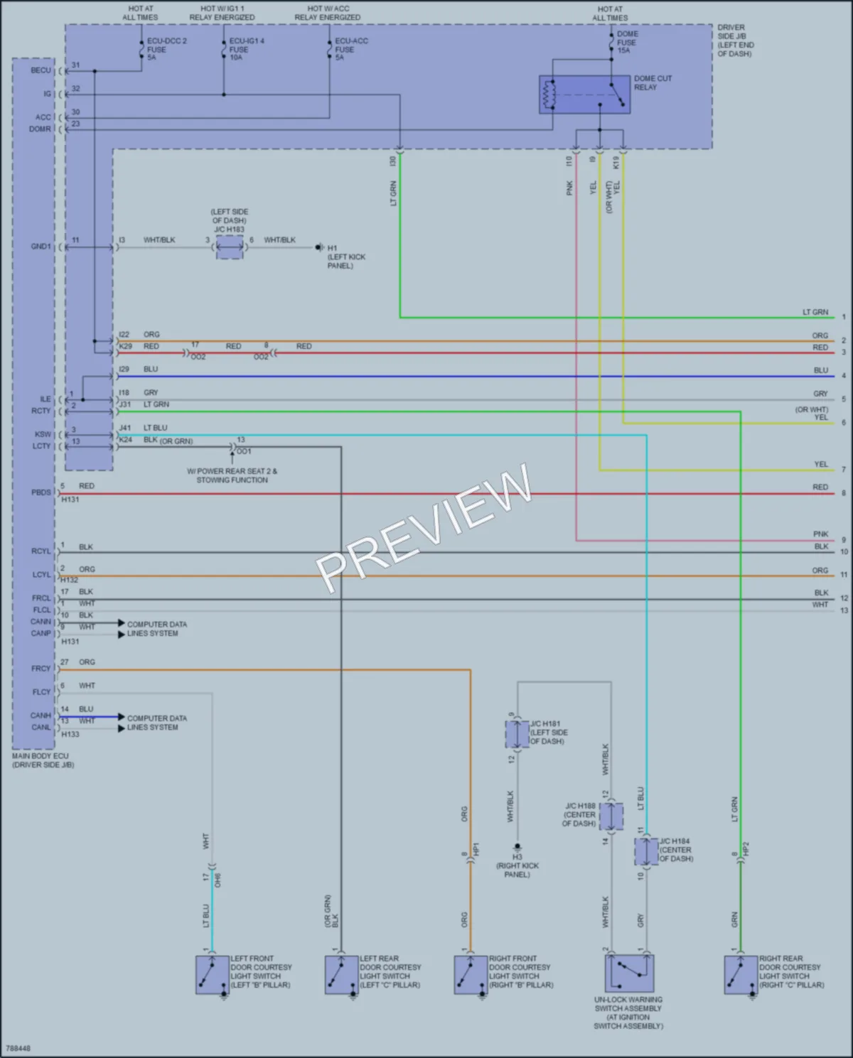 2022 Toyota Sequoia Interior Lights wiring diagram preview
