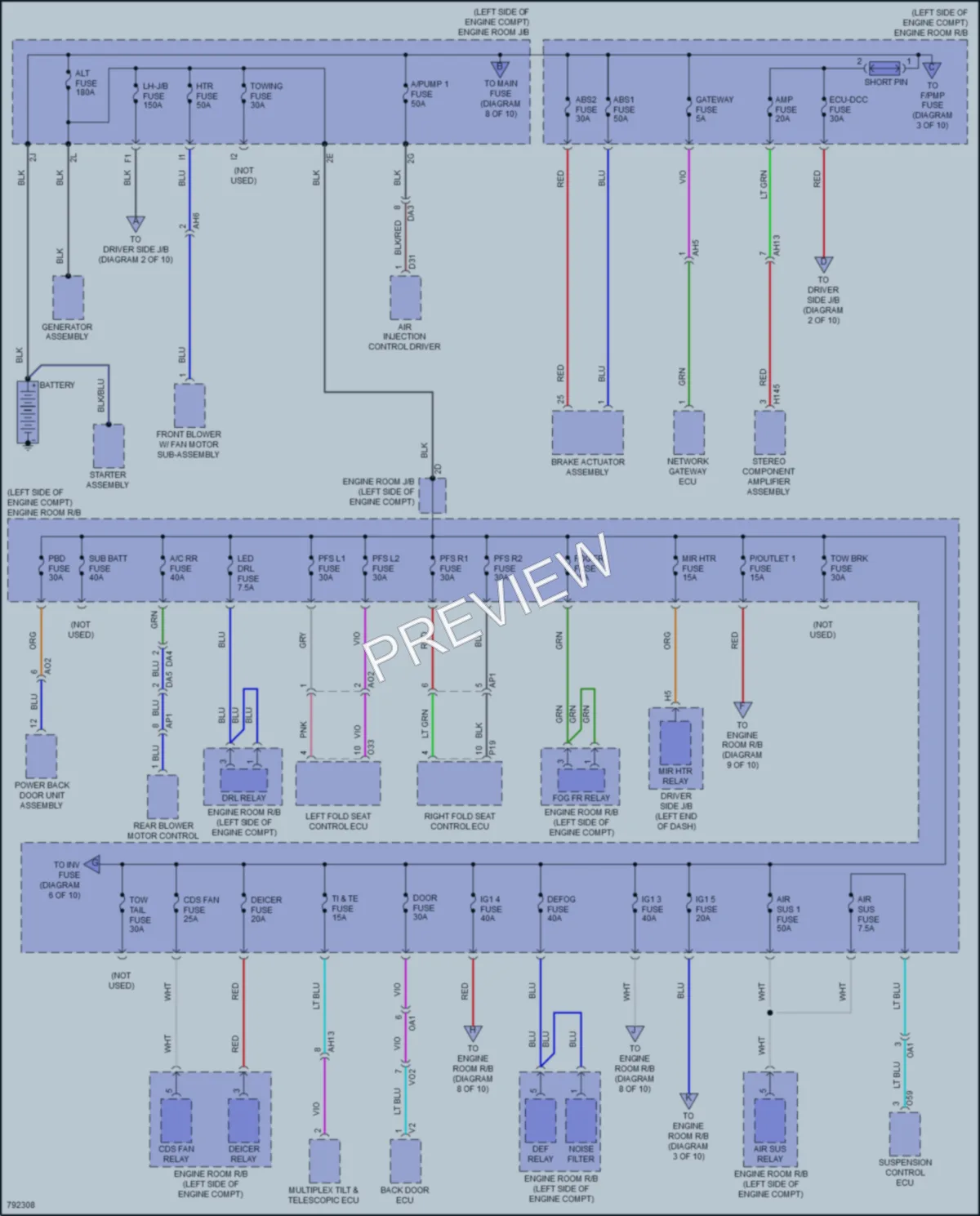 2022 Toyota Sequoia Power Distribution wiring diagram preview