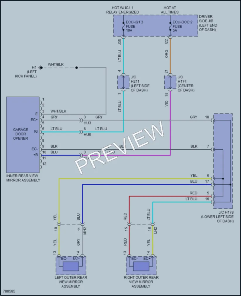 2022 Toyota Sequoia Power Mirrors wiring diagram preview