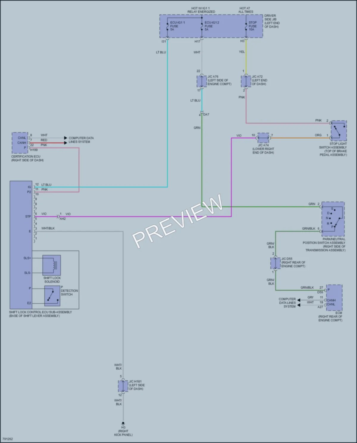 2022 Toyota Sequoia Shift Interlock wiring diagram preview