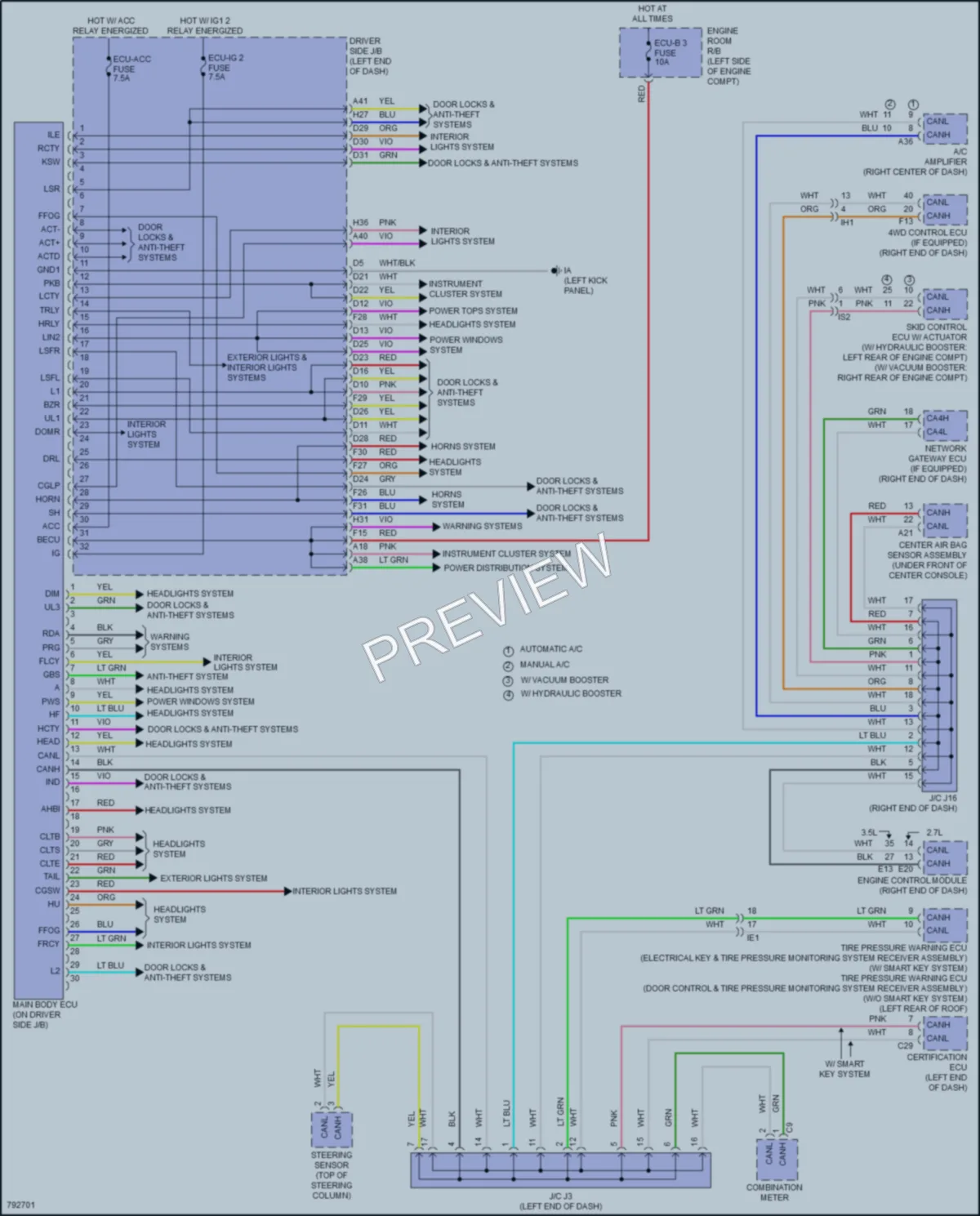 2022 Toyota Tacoma Body Control Modules wiring diagram preview