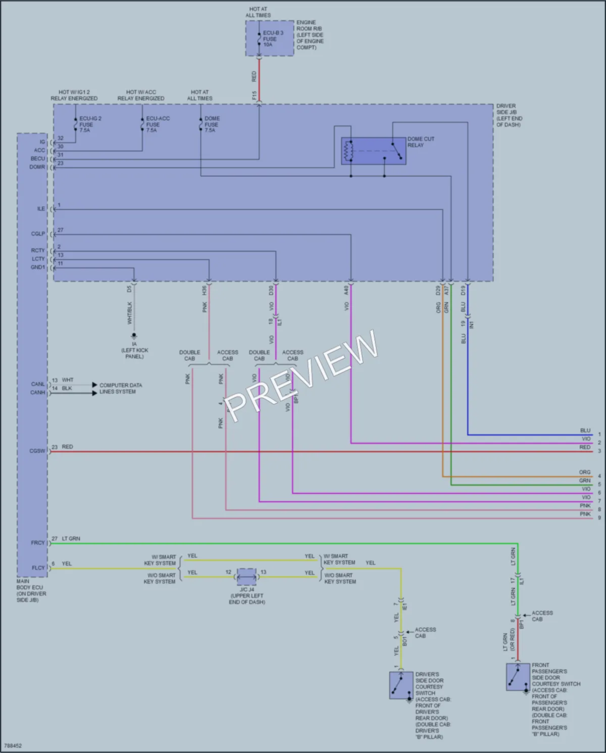 2022 Toyota Tacoma Interior Lights wiring diagram preview