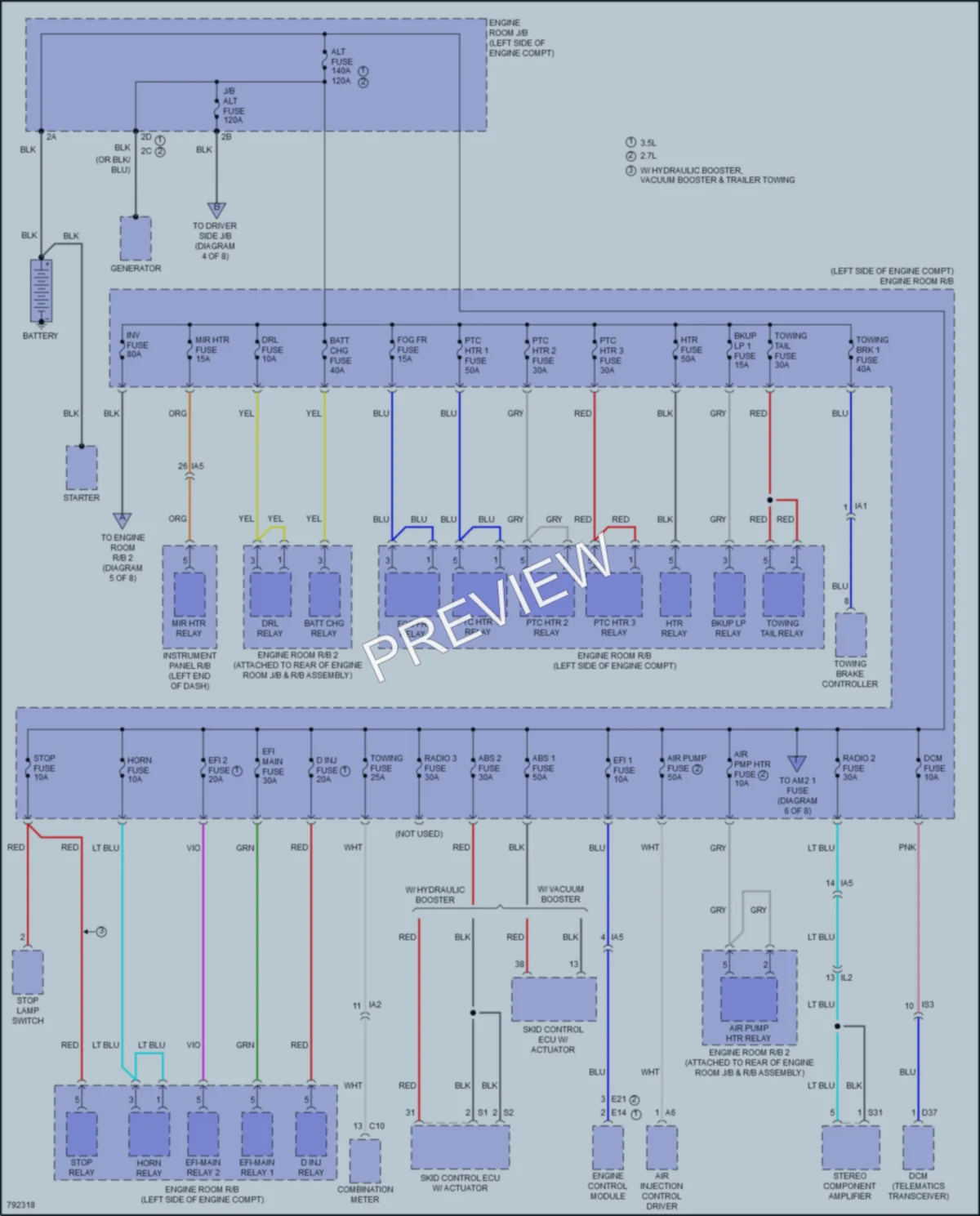 2022 Toyota Tacoma Power Distribution wiring diagram preview