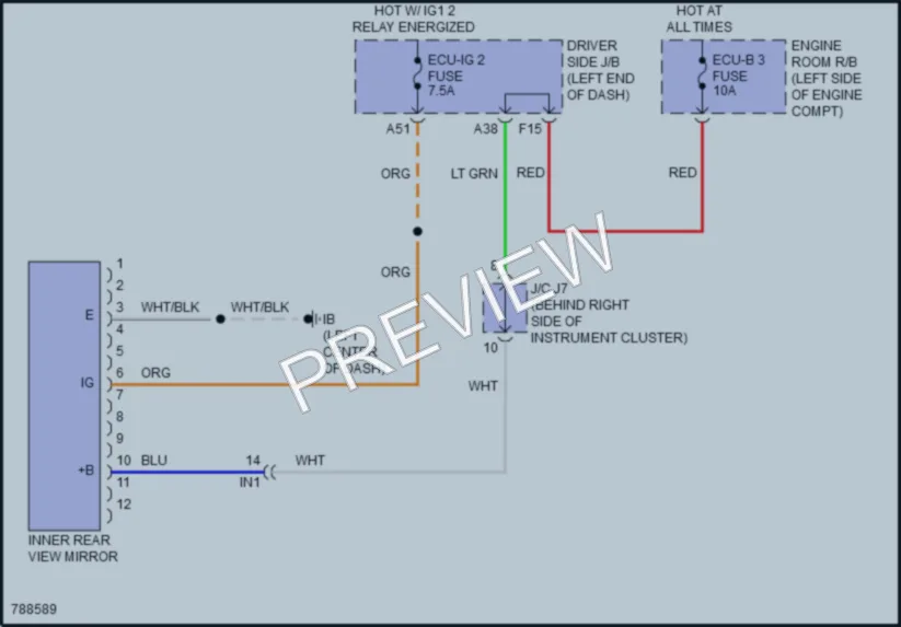2022 Toyota Tacoma Power Mirrors wiring diagram preview