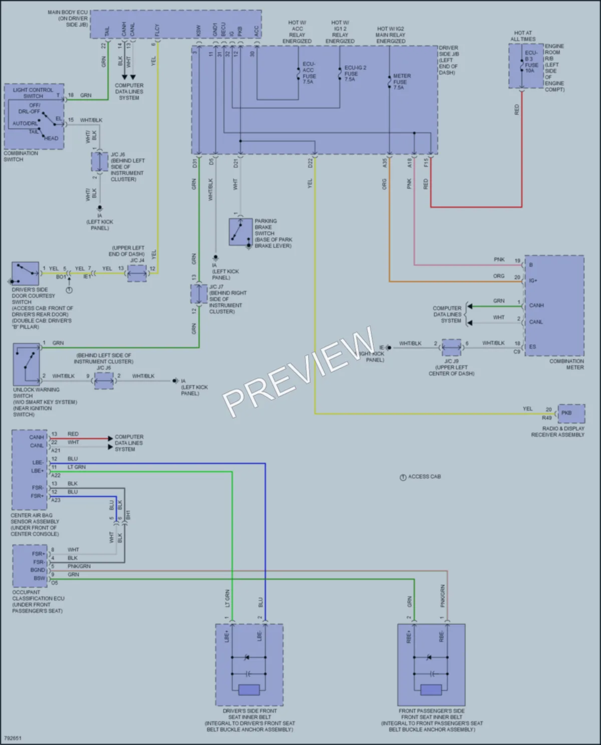 2022 Toyota Tacoma Warning Systems wiring diagram preview