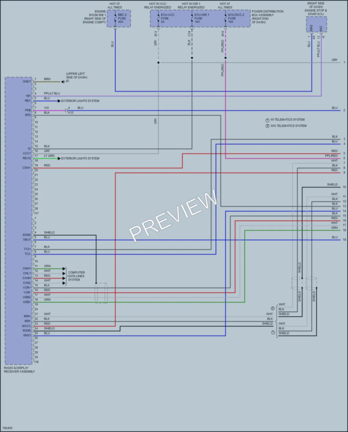 2022 Toyota Tundra Radio wiring diagram preview