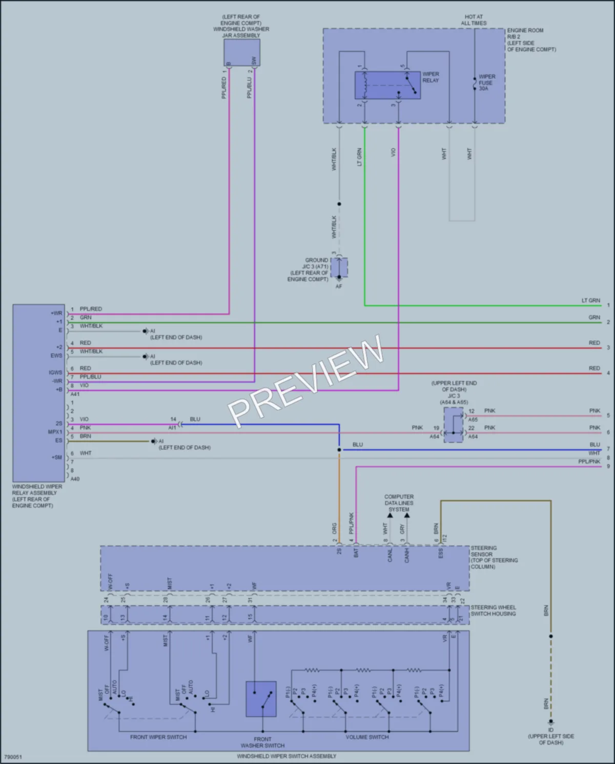 2022 Toyota Tundra Wiper Washer wiring diagram preview