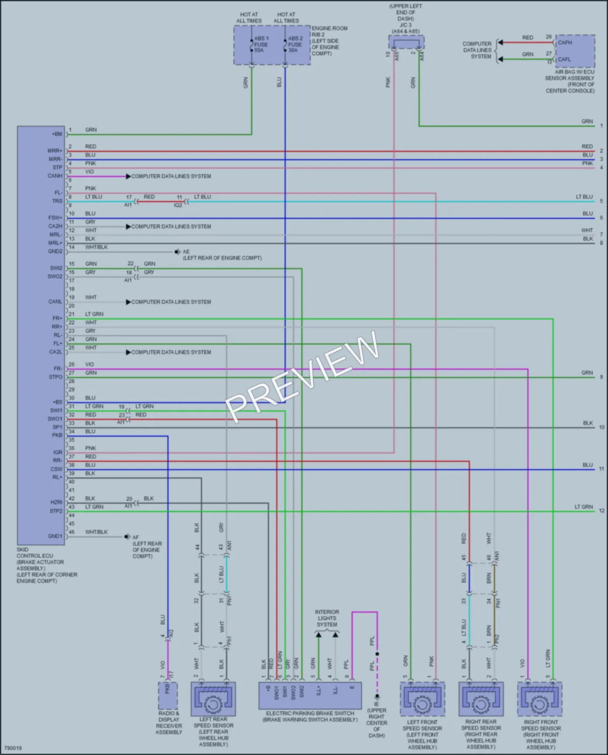 2022 Toyota TundraHybrid Anti Lock Brakes wiring diagram preview