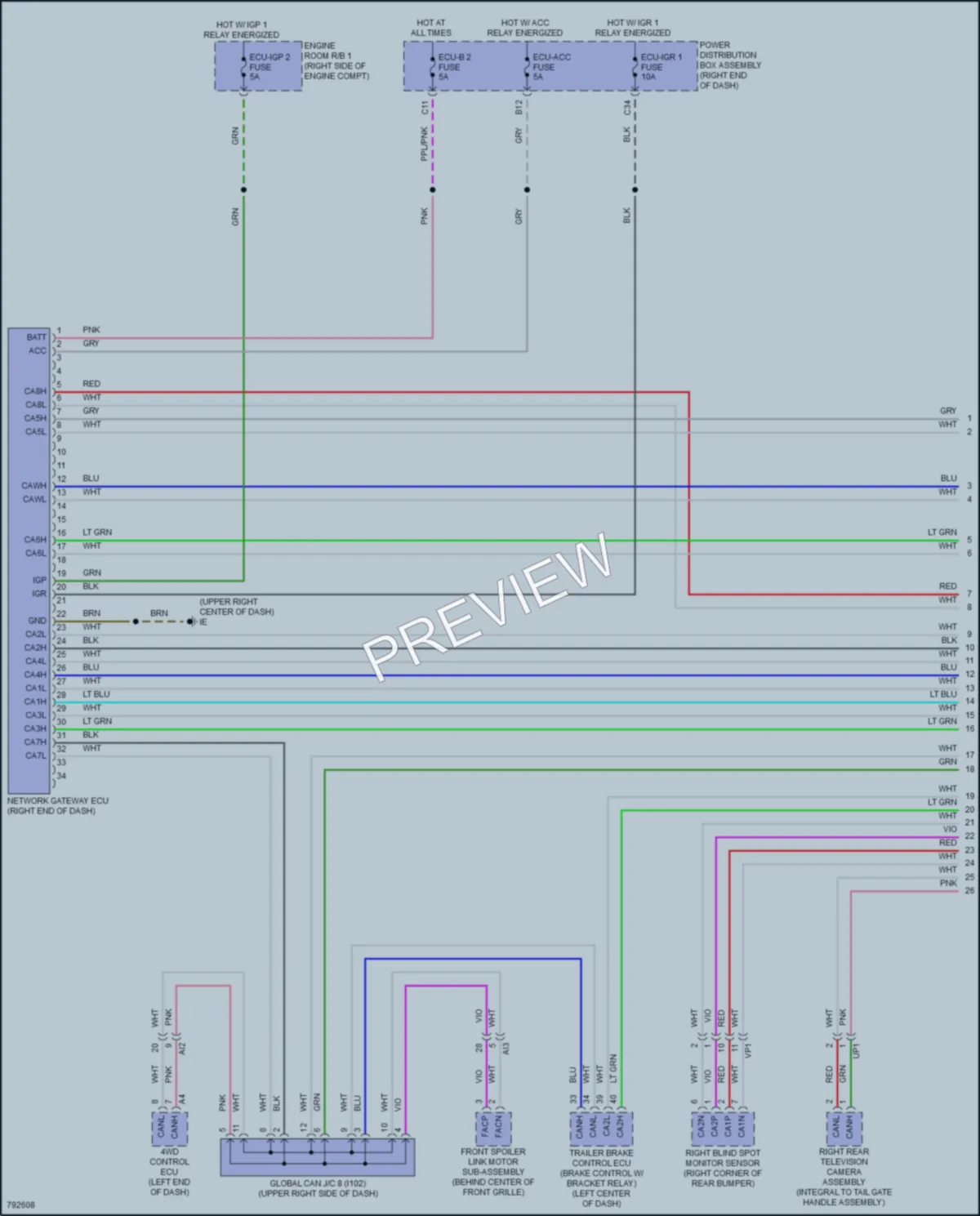 2022 Toyota TundraHybrid Computer Data Lines wiring diagram preview