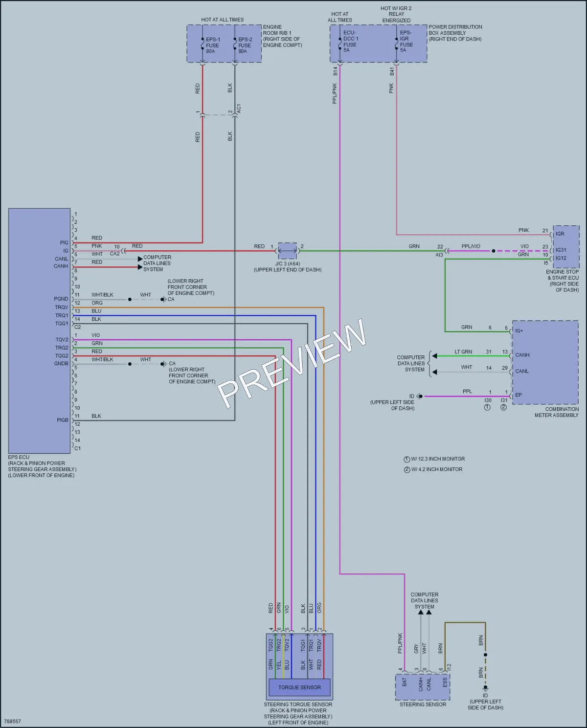 2022 Toyota TundraHybrid Electronic Power Steering wiring diagram preview