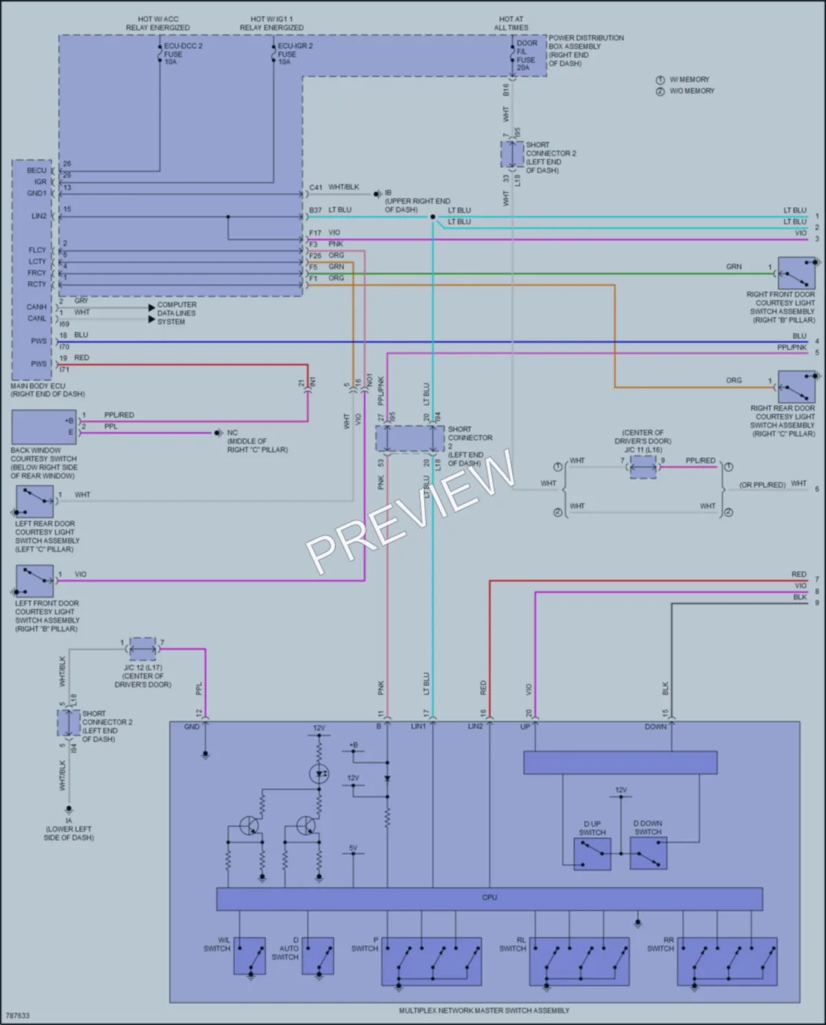2022 Toyota TundraHybrid Power Windows wiring diagram preview