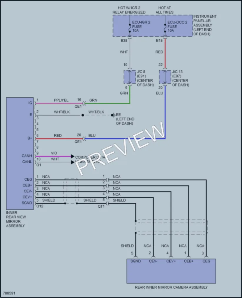 2022 Toyota VenzaHybrid Power Mirrors wiring diagram preview