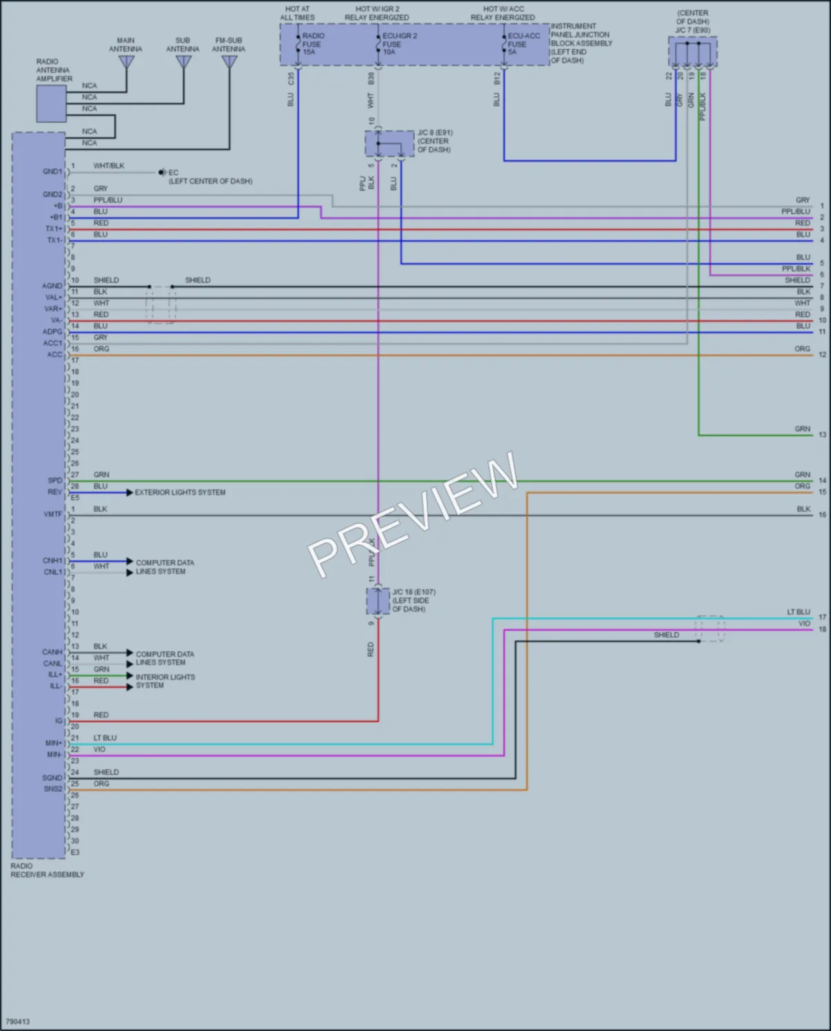 2022 Toyota VenzaHybrid Radio wiring diagram preview
