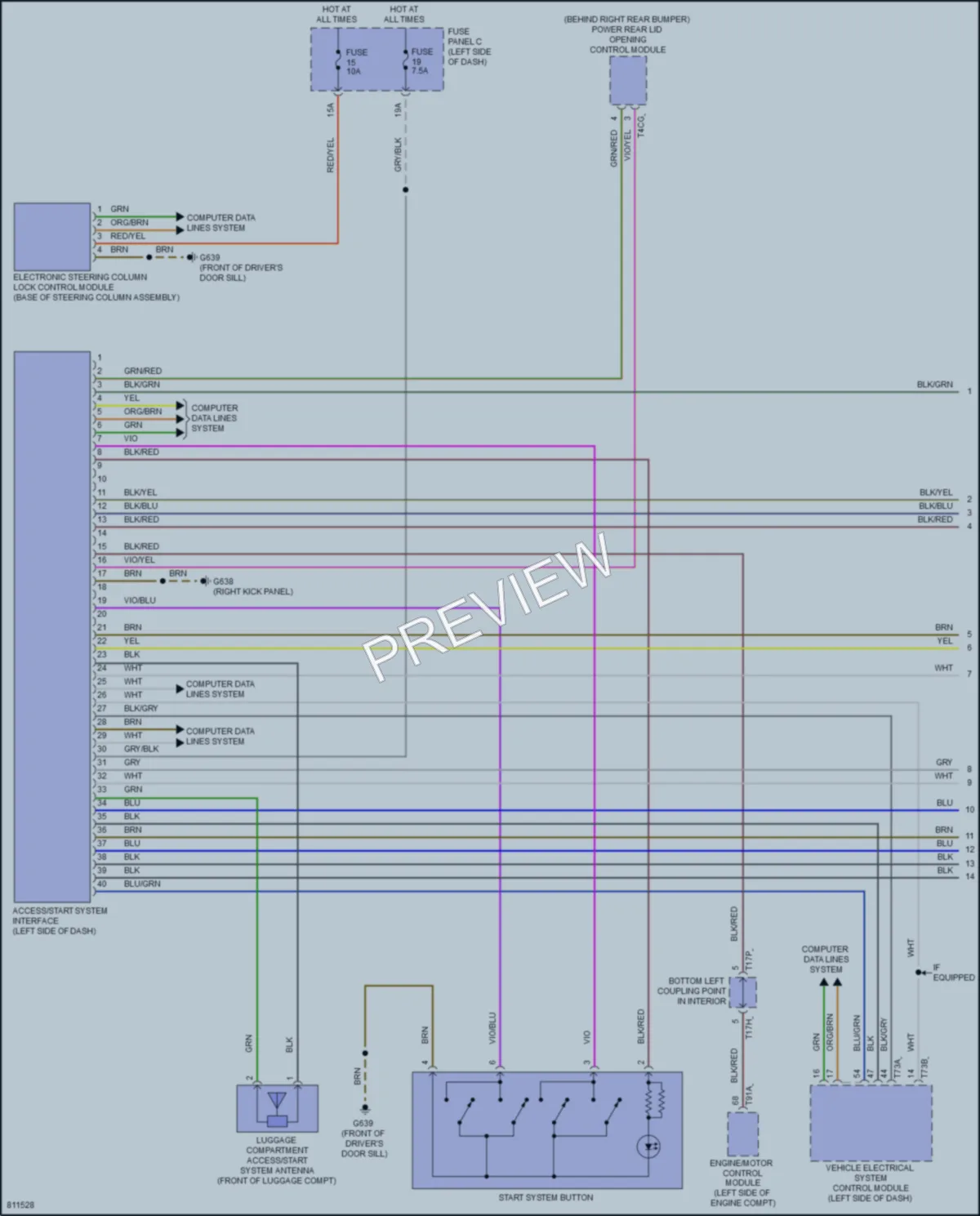 2022 Volkswagen Arteon Anti Theft wiring diagram preview