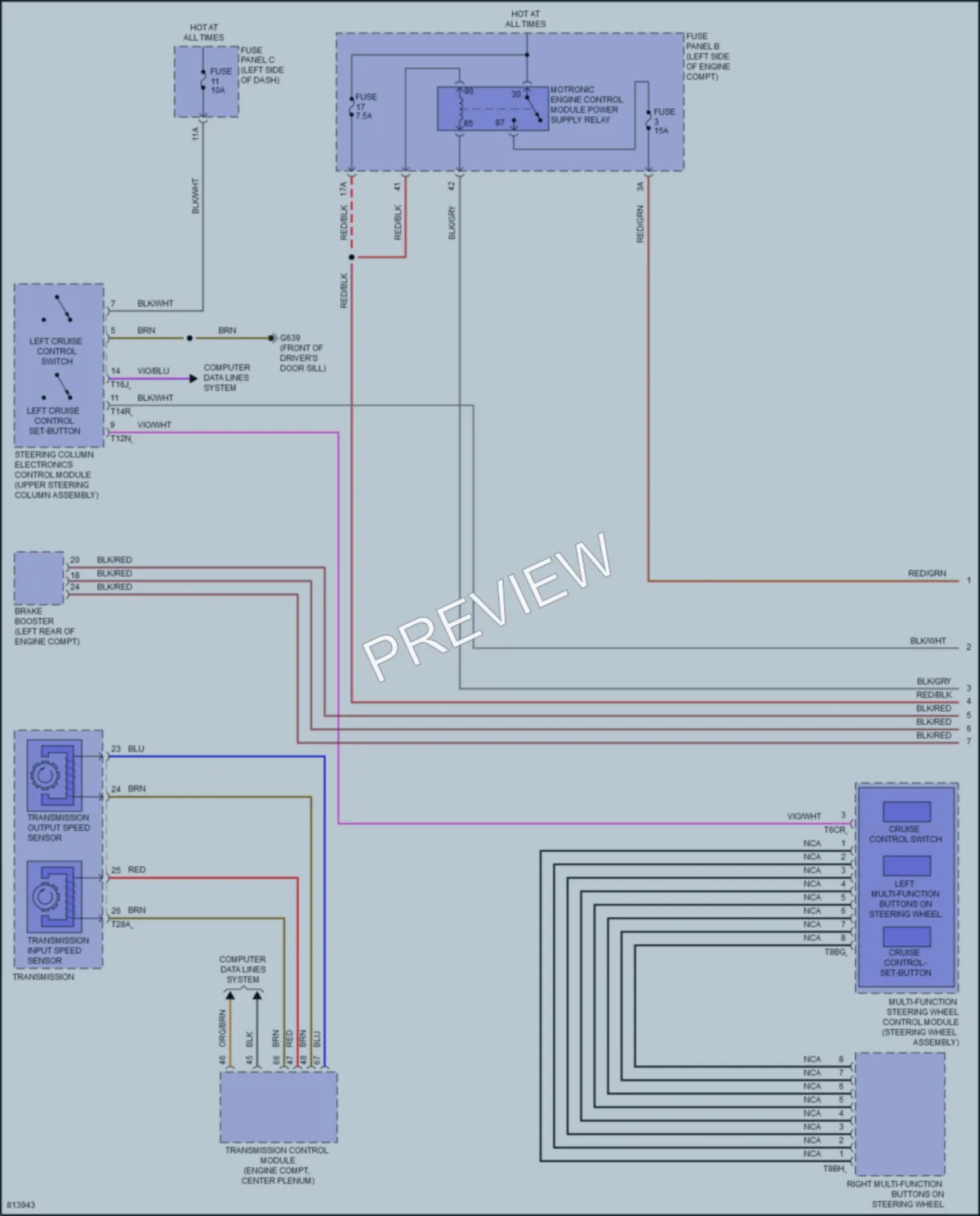 2022 Volkswagen Arteon Cruise Control wiring diagram preview