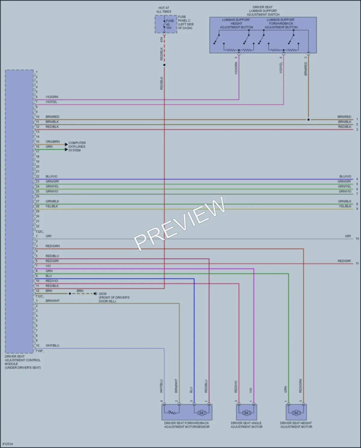 2022 Volkswagen Arteon Memory Systems wiring diagram preview