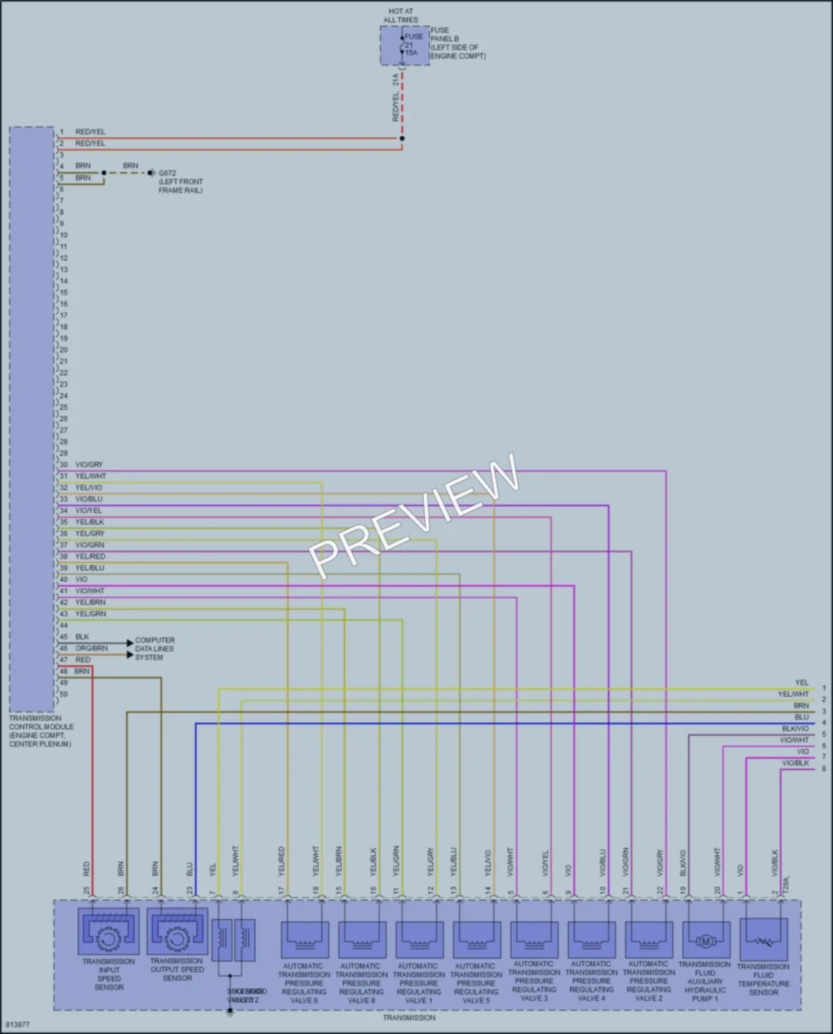 2022 Volkswagen Arteon Transmission wiring diagram preview