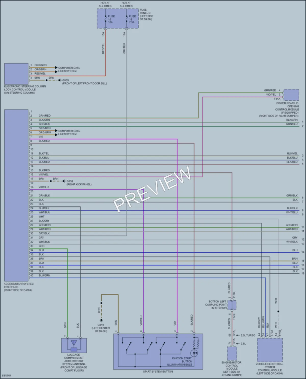 2022 Volkswagen AtlasCrossSport Anti Theft wiring diagram preview