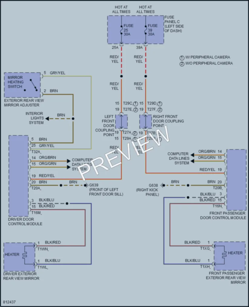 2022 Volkswagen AtlasCrossSport Defoggers wiring diagram preview