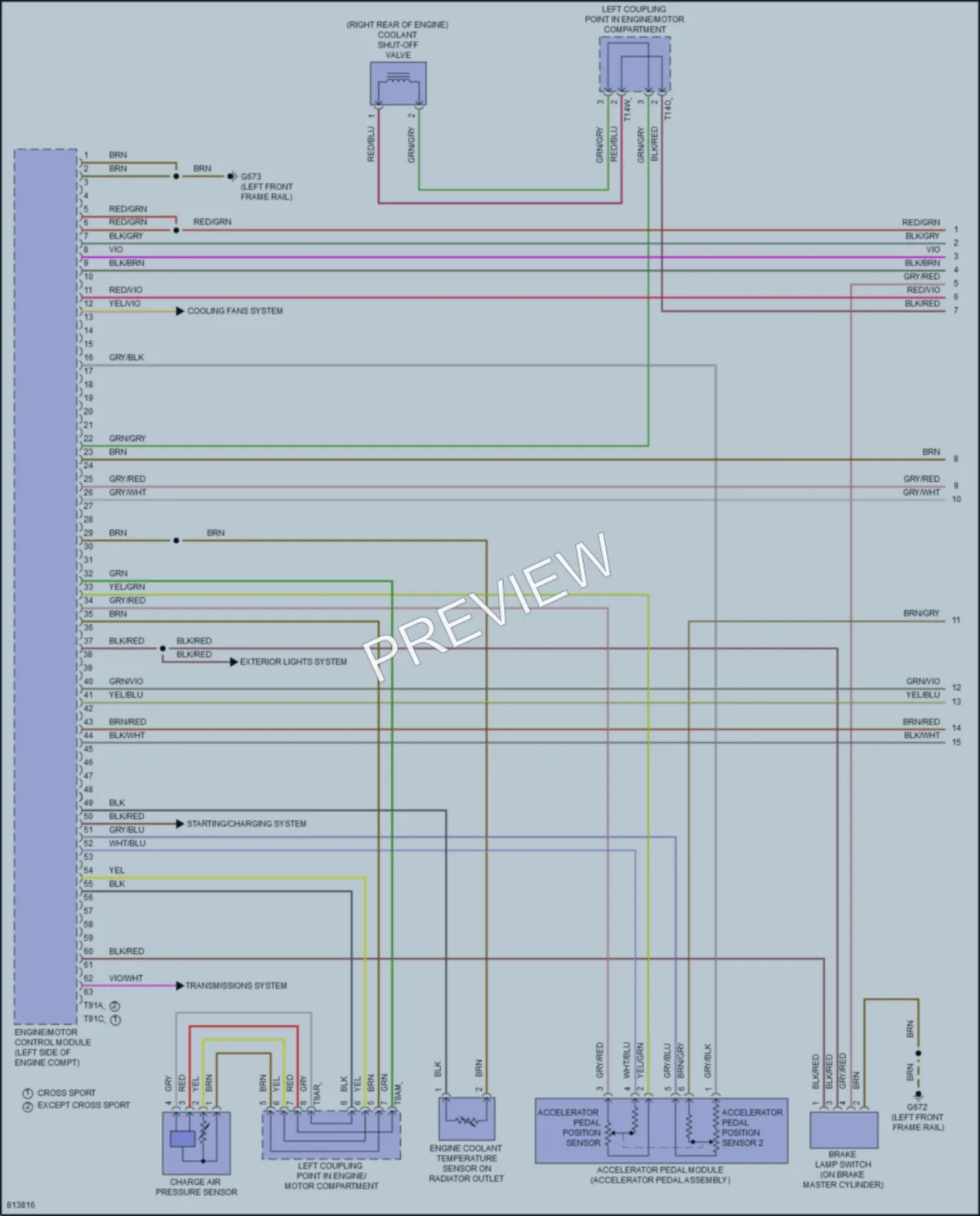 2022 Volkswagen AtlasCrossSport Engine Performance wiring diagram preview