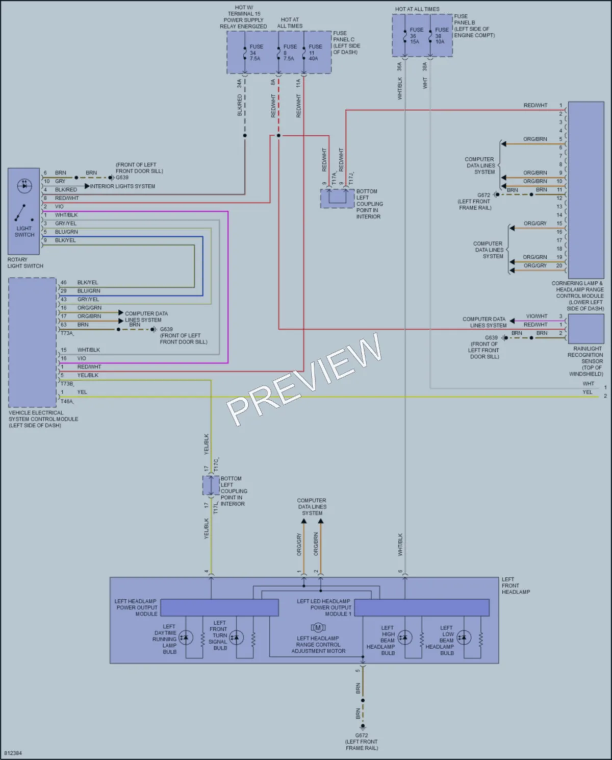 2022 Volkswagen AtlasCrossSport Headlights wiring diagram preview