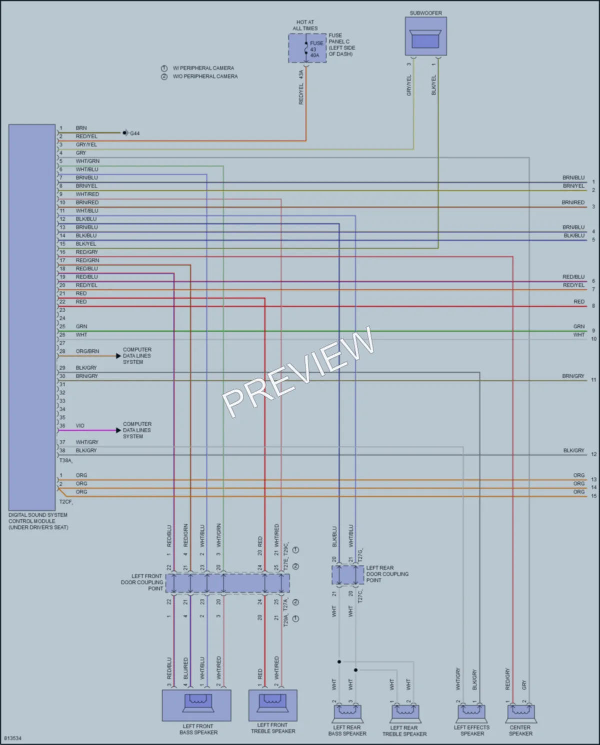 2022 Volkswagen AtlasCrossSport Radio wiring diagram preview