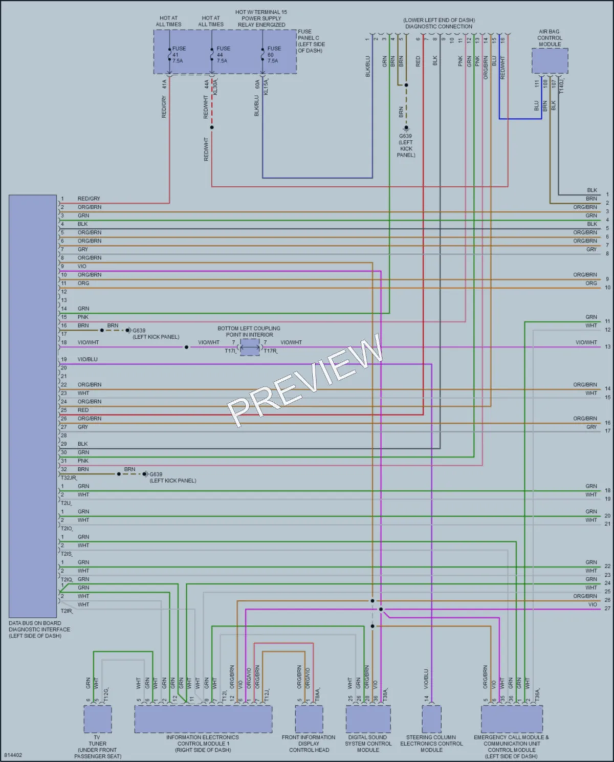 2022 Volkswagen GolfR Computer Data Lines wiring diagram preview