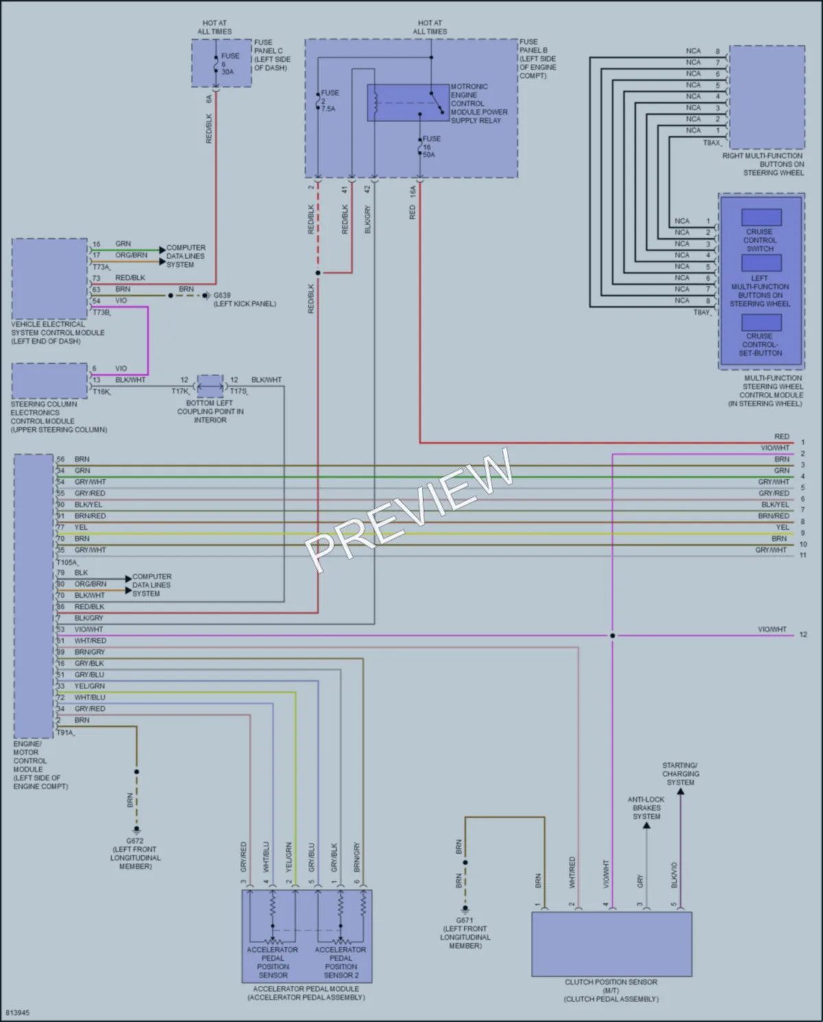 2022 Volkswagen GolfR Cruise Control wiring diagram preview