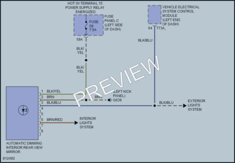 2022 Volkswagen GolfR Power Mirrors wiring diagram preview