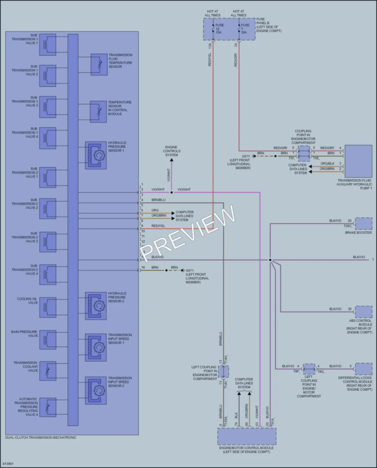 2022 Volkswagen GolfR Transmission wiring diagram preview