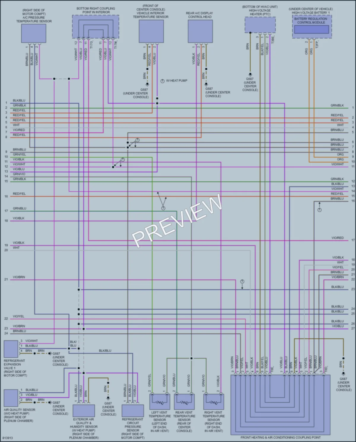 2022 Volkswagen ID4 Air Conditioning wiring diagram preview