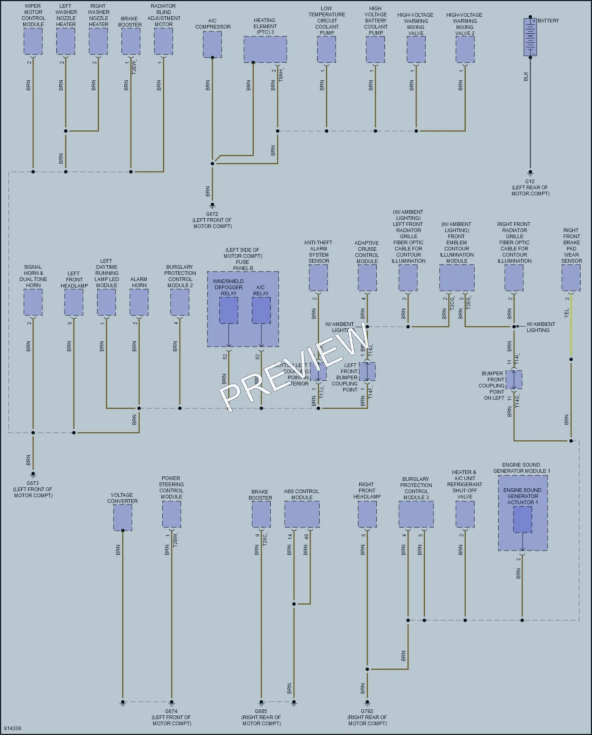 2022 Volkswagen ID4 Ground Distribution wiring diagram preview