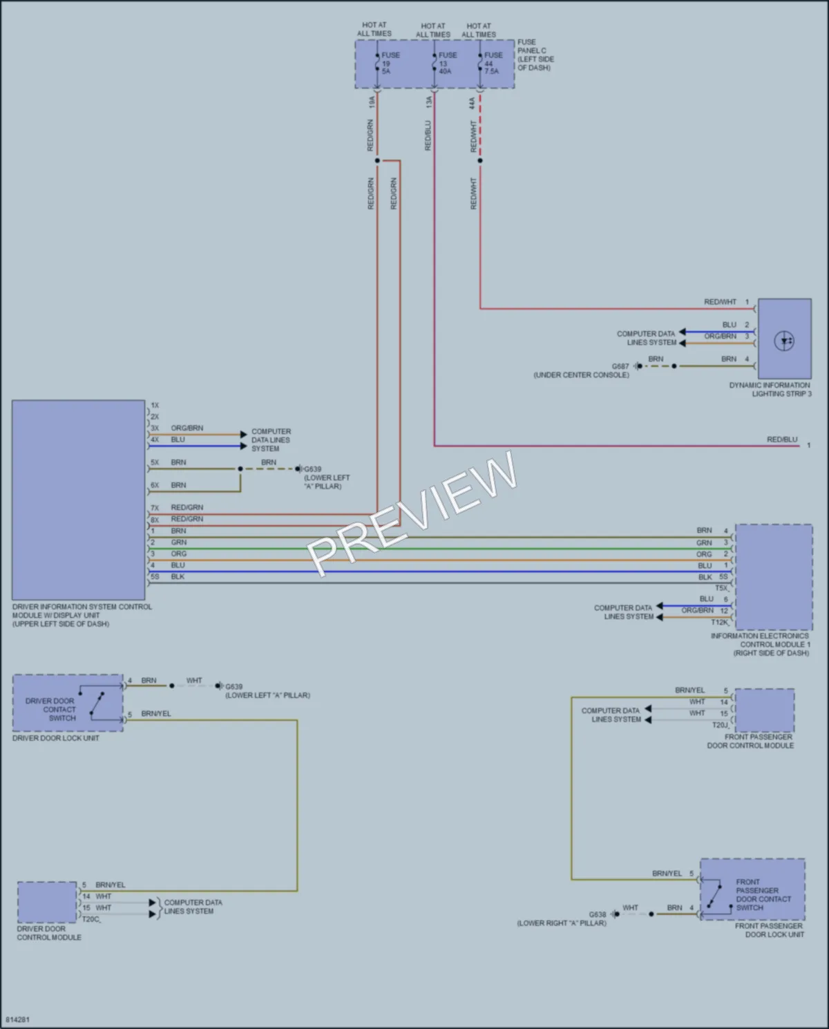 2022 Volkswagen ID4 Instrument Cluster wiring diagram preview