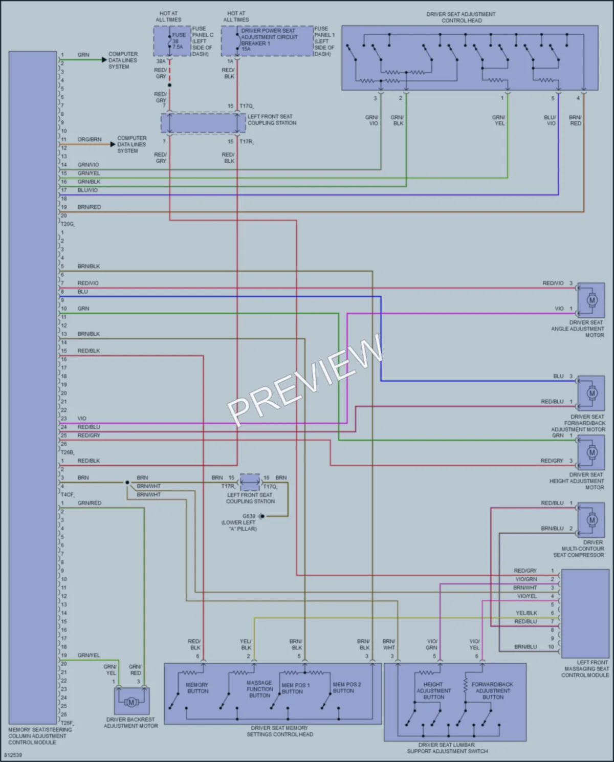 2022 Volkswagen ID4 Memory Systems wiring diagram preview