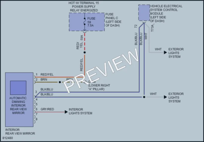 2022 Volkswagen ID4 Power Mirrors wiring diagram preview