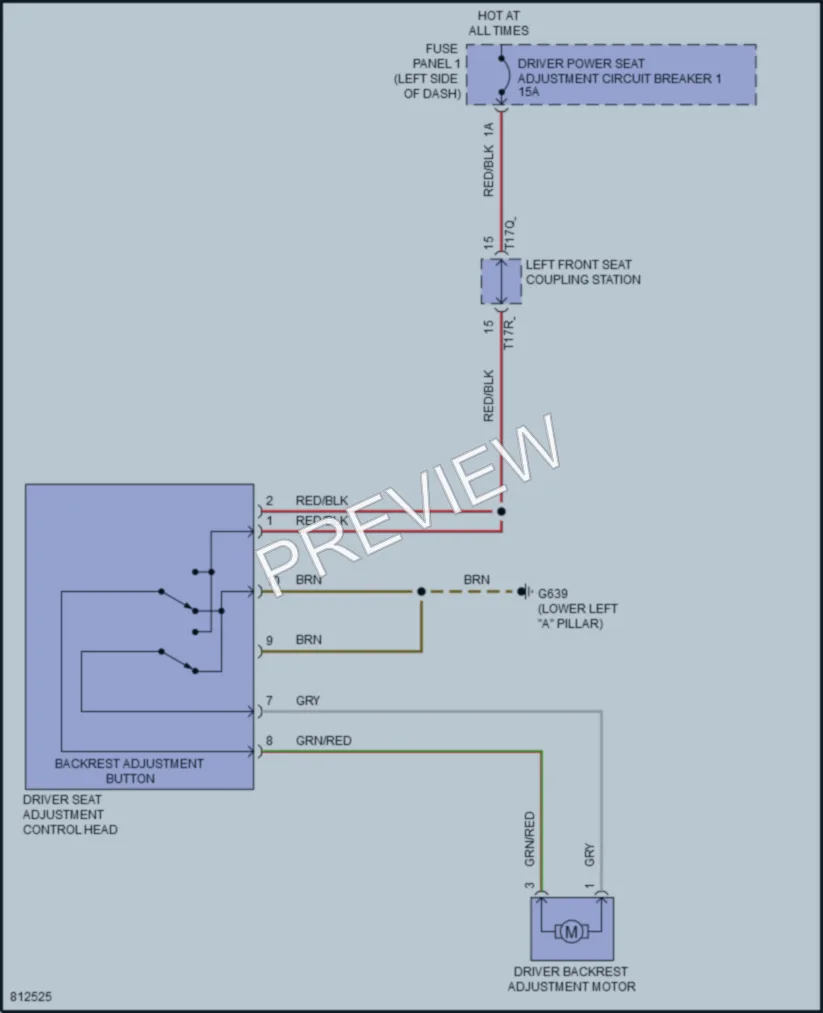 2022 Volkswagen ID4 Power Seats wiring diagram preview