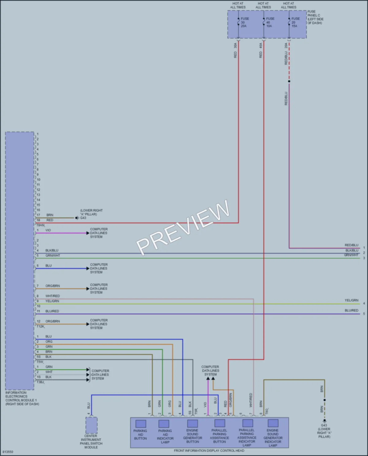 2022 Volkswagen ID4 Radio wiring diagram preview
