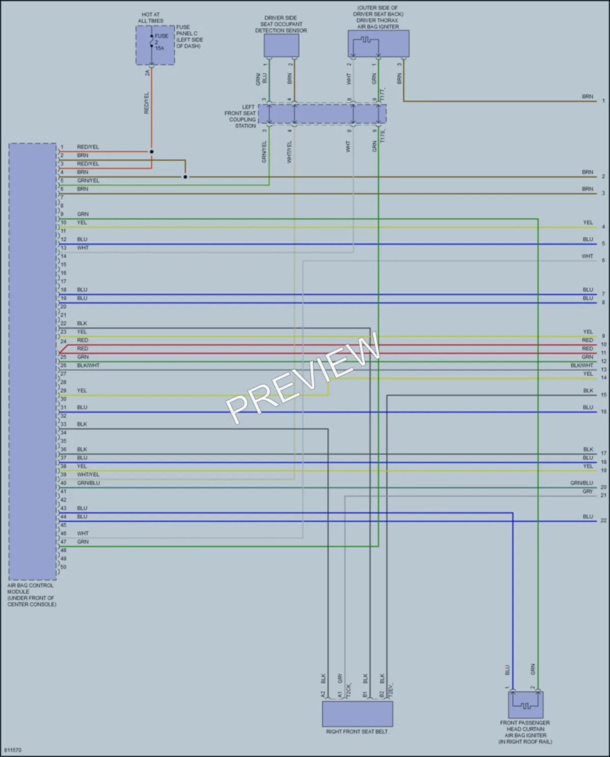 2022 Volkswagen ID4 Supplemental Restraints wiring diagram preview
