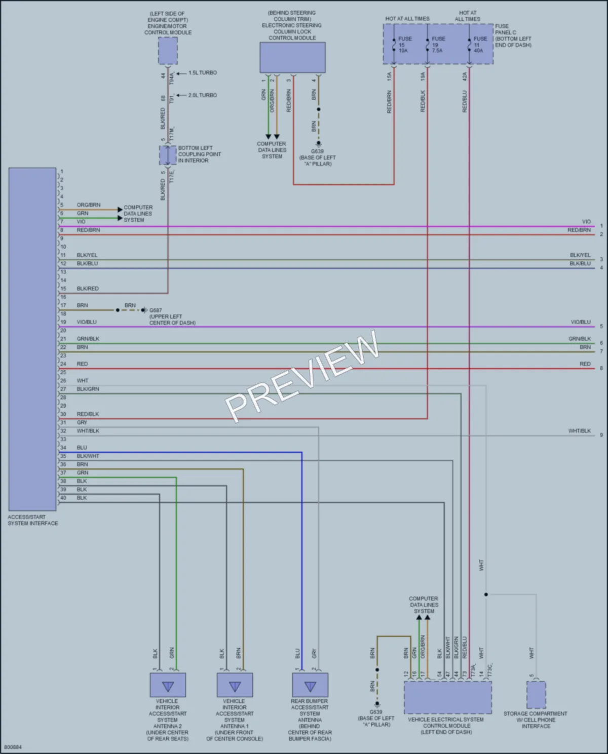 2022 Volkswagen Jetta Anti Theft wiring diagram preview