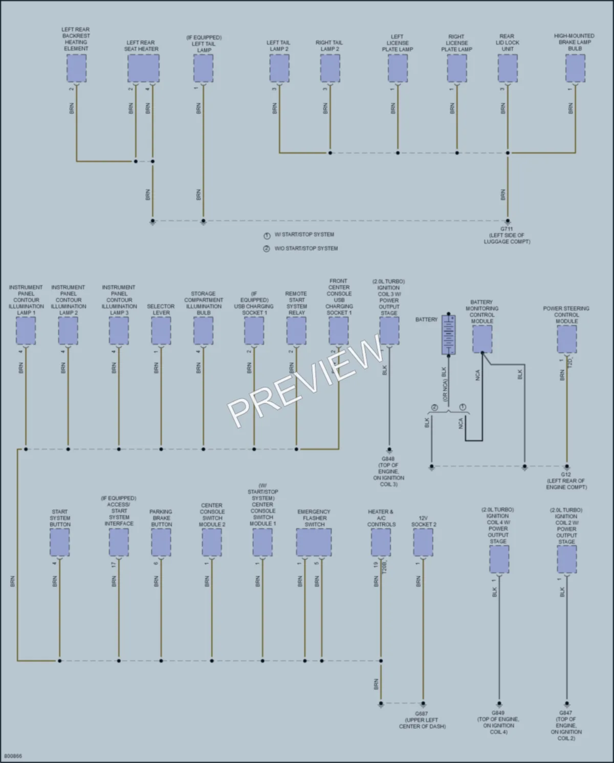 2022 Volkswagen Jetta Ground Distribution wiring diagram preview