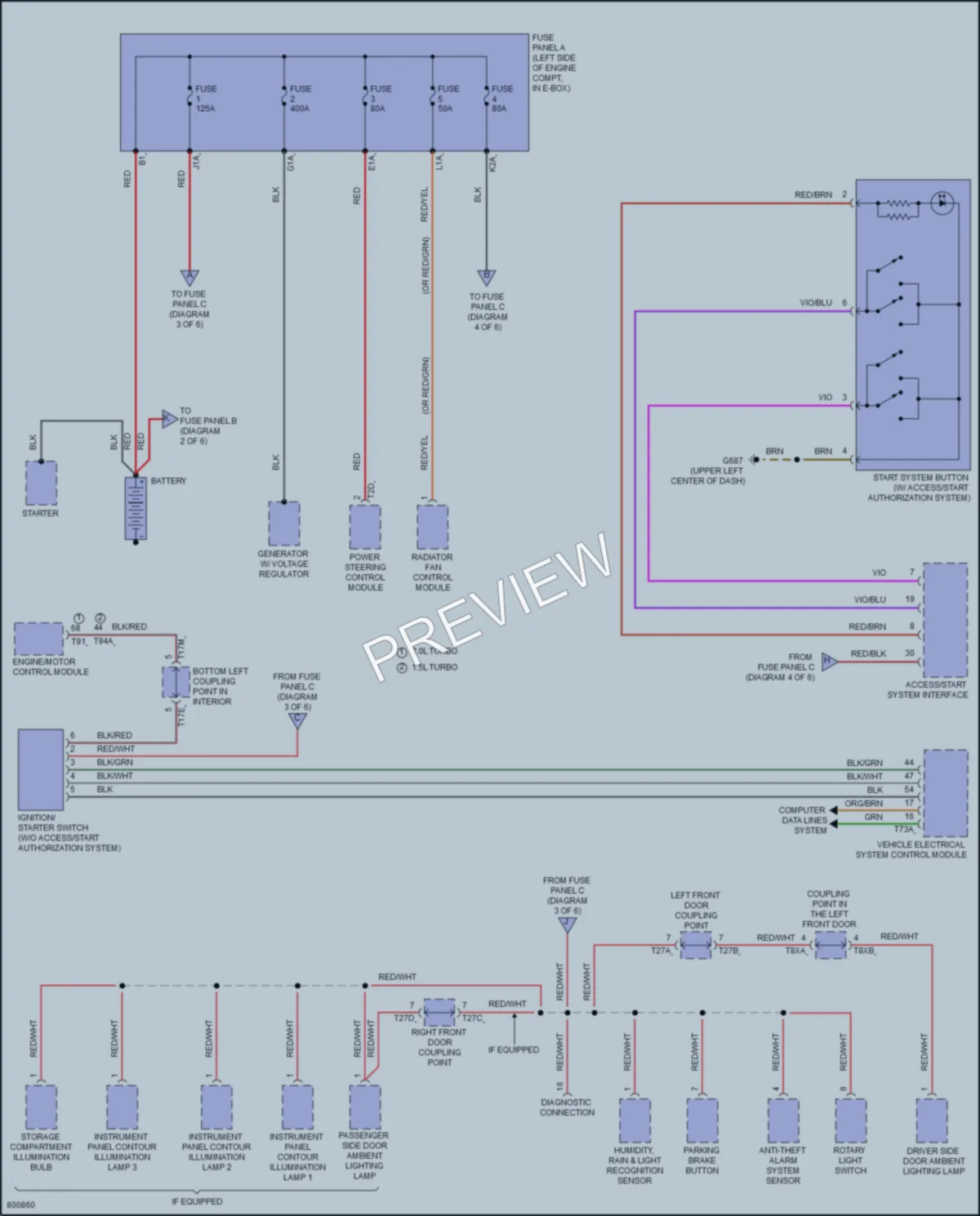 2022 Volkswagen Jetta Power Distribution wiring diagram preview