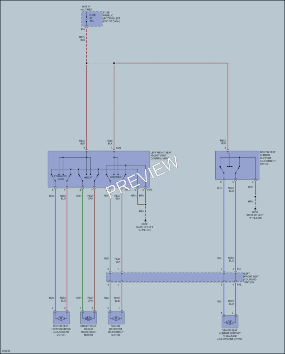 2022 Volkswagen JettaGLI Power Seats wiring diagram preview