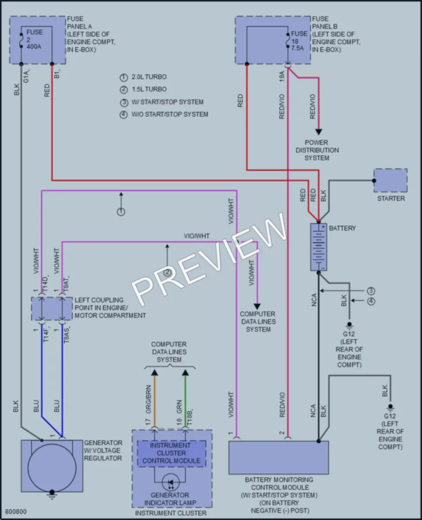 2022 Volkswagen JettaGLI Starting Charging wiring diagram preview