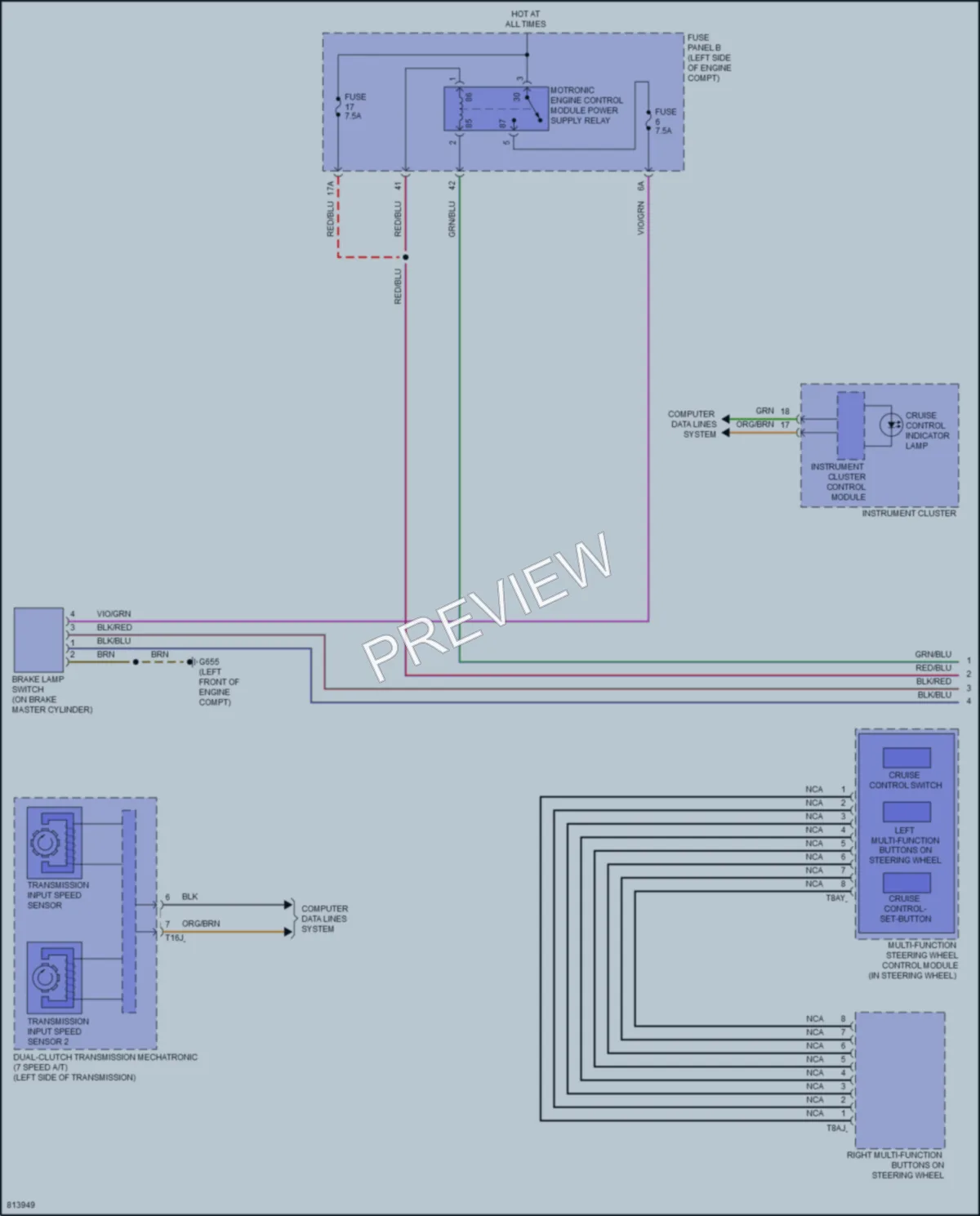 2022 Volkswagen Taos Cruise Control wiring diagram preview