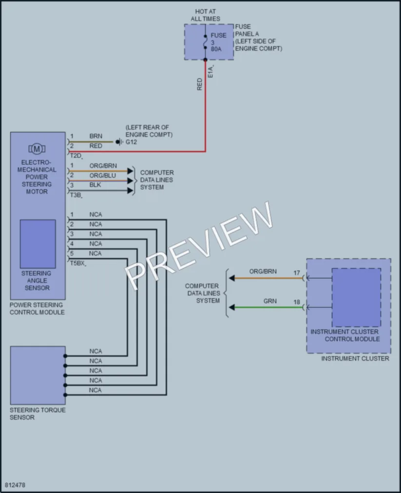 2022 Volkswagen Taos Electronic Power Steering wiring diagram preview