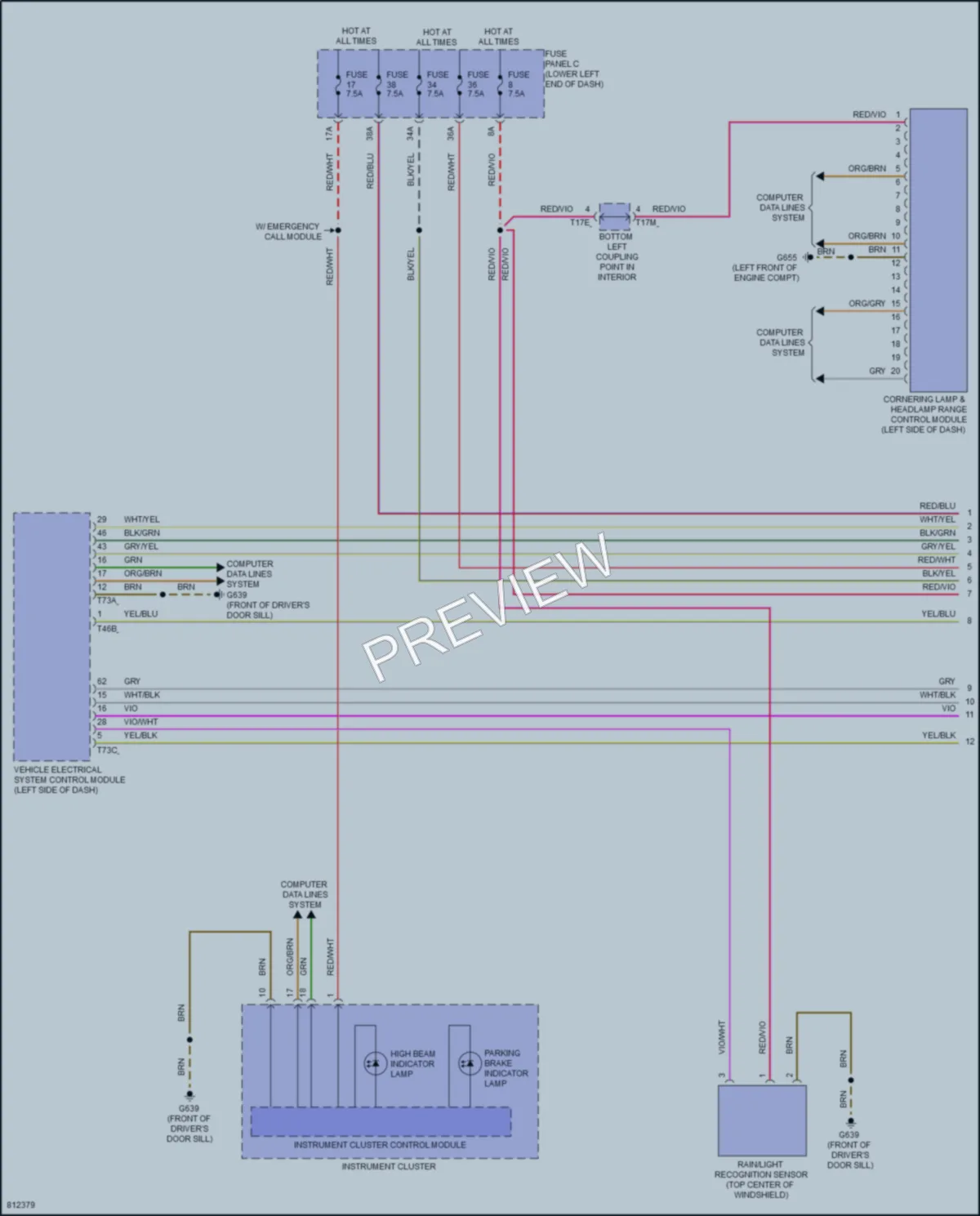 2022 Volkswagen Taos Headlights wiring diagram preview