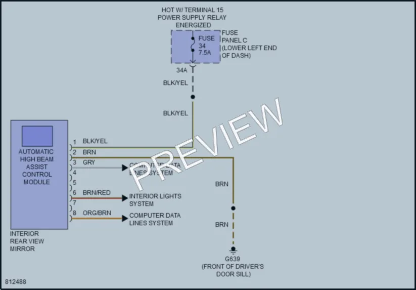 2022 Volkswagen Taos Power Mirrors wiring diagram preview